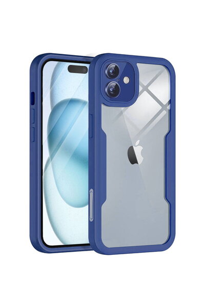 Techsuit Husa pentru iPhone 16 Plus + Folie - ColorVerse 360 Series - Blue