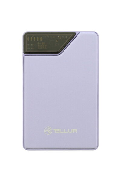 TELLUR TLL158441 10000mAh, USB-C + Lightning cabluri incorporate, QC3.0, PD, mov