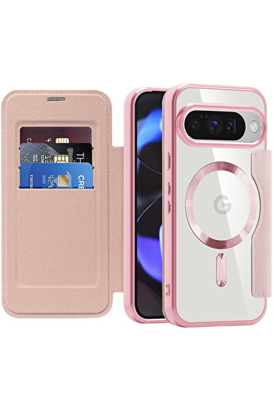 Techsuit Husă pentru Google Pixel 10 / 10 Pro - SmartMag Book Case - Roz