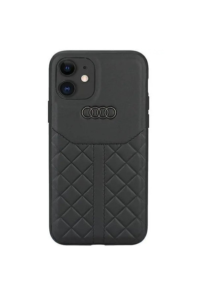 Audi Piele naturală iPhone 12/12 Pro 6.1 "   negru/negru carcasă rigidă ...