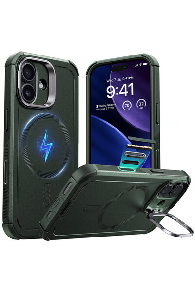 ESR Husa pentru iPhone 17 - Cyber Armor Kickstand - Green