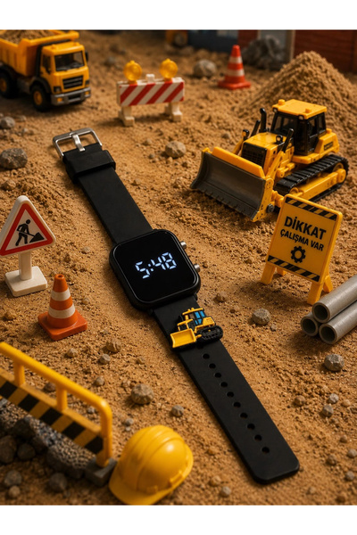 Rodium Children's Watch with Silicone Strap, Dozer Emoji Led Children's Watch