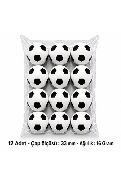 Arcade Siyah Beyaz Langırt Topu - 12 Adet