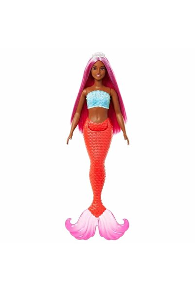 Barbie Dreamtopia Deniz Kızı Bebekler - Kırmızı Kuyruk Beyaz Taç