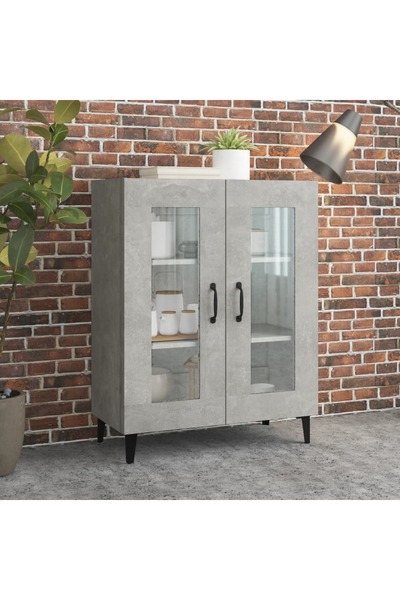 Concept Servantă, gri beton, 69,5x34x90 cm, lemn compozit