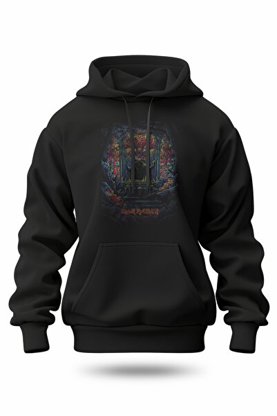 buzagi tasarım ürünleri Iron Maiden Digital Print Hooded Unisex Sweatshirt