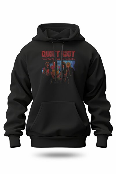 buzagi tasarım ürünleri سويت شيرت بقلنسوة للجنسين بطباعة رقمية من Quite Riot
