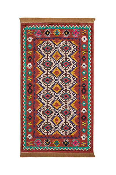 Bursa İpek Red Velvet Carpet Prayer Rug