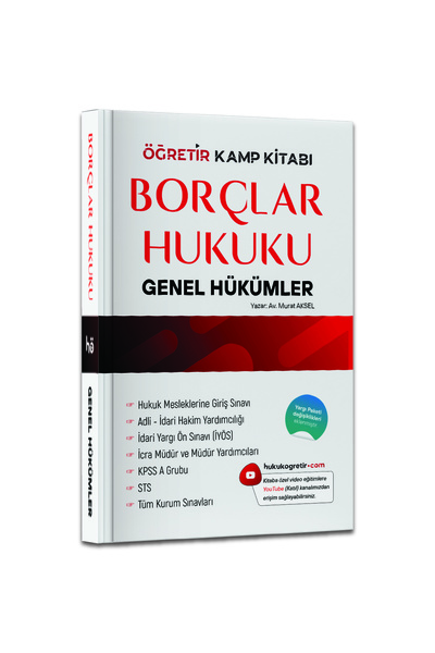 hukuk öğretir 2026 Borçlar Hukuku Genel Hükümler Konu Hakimlik - Hmgs - Kpss ...