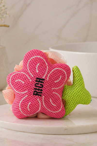 VICHY Figured Bath Loofah Sponge – Foam-Enhancing Body Cleansing Loofah Vchy-...