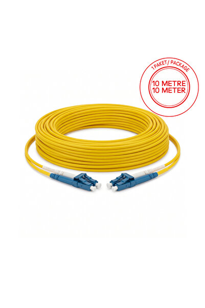 ALFAFONET LC/UPC-LC/UPC Singlemode Dupleks 10 Metre Fiber Patch Cord