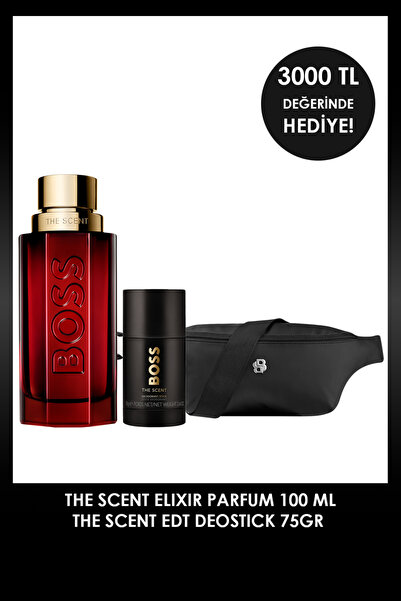 BOSS The Scent Elixir For Him 100 ml Erkek Parfüm + The Scent EDT 75 gr Deodo...