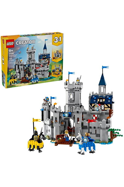 LEGO CREATOR 3 IN 1 Castel medieval cu cai si cavaleri 31168, 1371 piese 9ani+