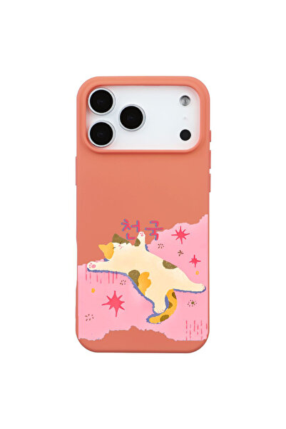 Casen iPhone 17 Pro Max Turuncu Cat Sleeping Kamera Korumalı Premium Lansman ...