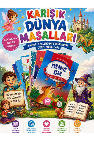 Pembe Yayınevi Mini Dünya Masalları - Okumayı Sevdiren Renkli Dünya Masalları...