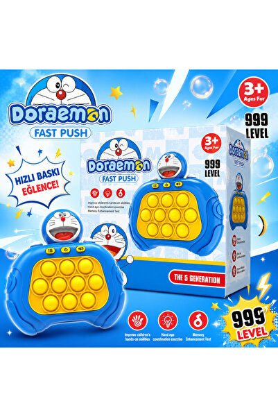 Hurbuy Doraemon Fast Push Hızlı İtme Elektronik Pop It Zeka Oyunu 999 Level I...