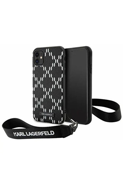 Karl Lagerfeld KLHCN61SAKLMBSK iPhone 11 / Xr 6.1 " negru/negru carcasă rigid...