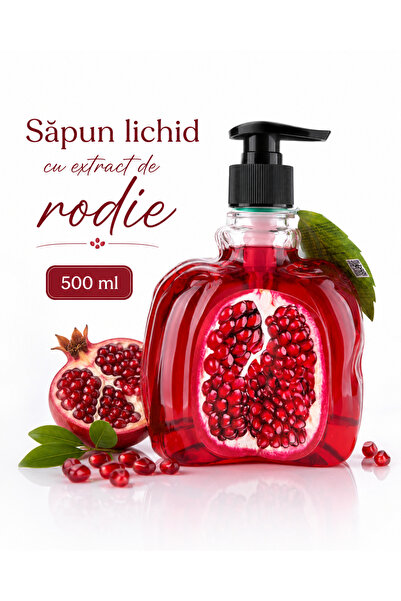 Tasty Sapun lichid gel pentru maini, Clean & Fresh, Rodie, 500 ml, cu extract...