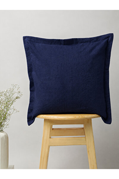 tab-linnn Tera Cotton Linen Square Throw Pillow Cover-Rustic, Hand-Stitched, ...