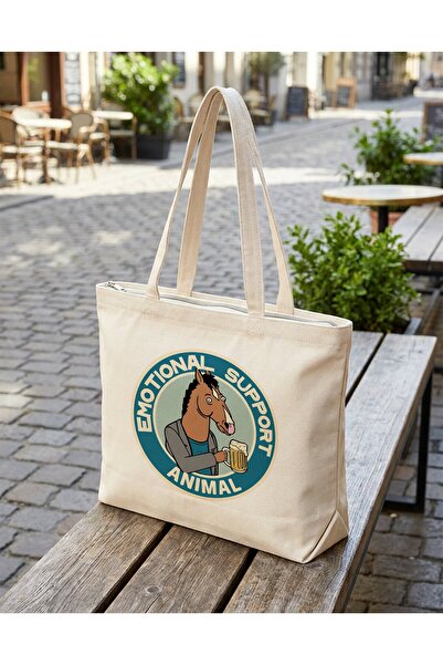buzagi tasarım ürünleri Star Wars Zippered Lined Gusseted Canvas Bag 35 X 40 cm