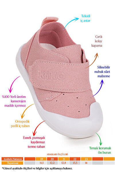 Kiko Kids Rosie İlk Adım Cırtlı Kız Bebek Günlük Ayakkabı