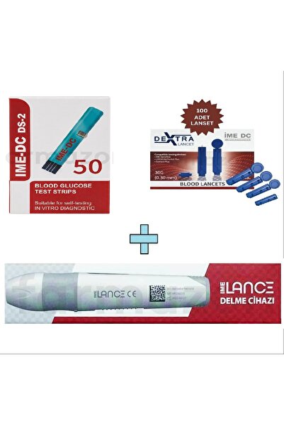 Ime-Dc Ölçüm Strip Çubuğu 50 Adet +1 Kutu Dextra (100 ADET) Lanset +Lanset De...