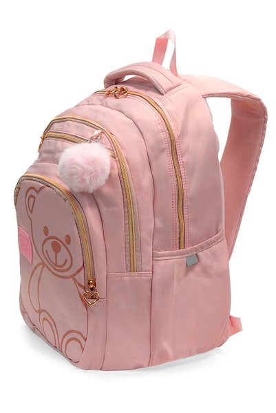Coral High Teddy Bear Patterned School Backpack 24462