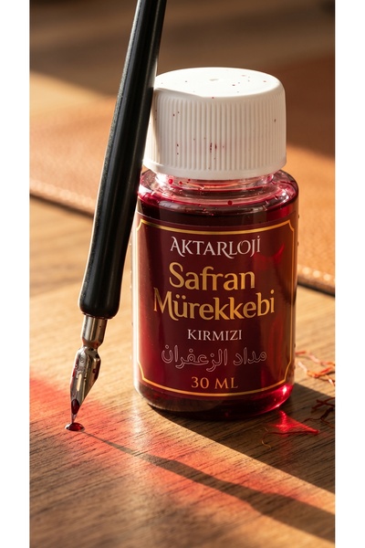 aktarloji 30 ml Kırmızı Safran Mürekkebi / Orijinal Misk-i Amber ve Gül Suyu ...