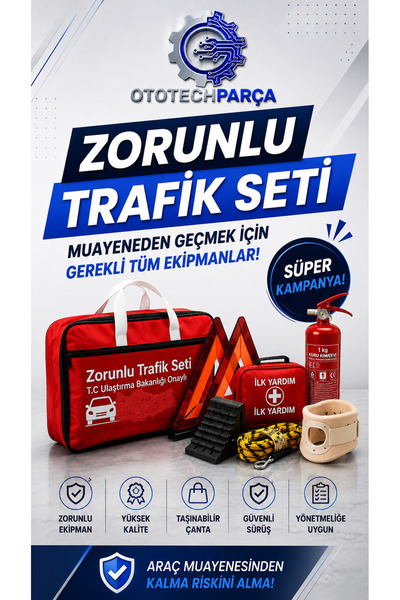 Genel Markalar Trafik Güvenlik Seti Araçlar İçin Zorunlu Acil Durum Ekipmanları
