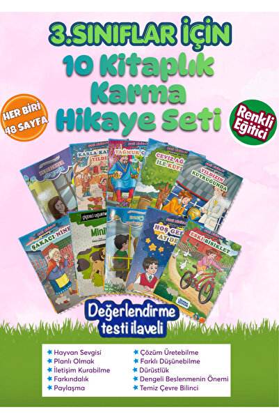 GÖNÜL YAYINCILIK Karma Hikaye Seti  10 Kitap 3. Sınıflar için