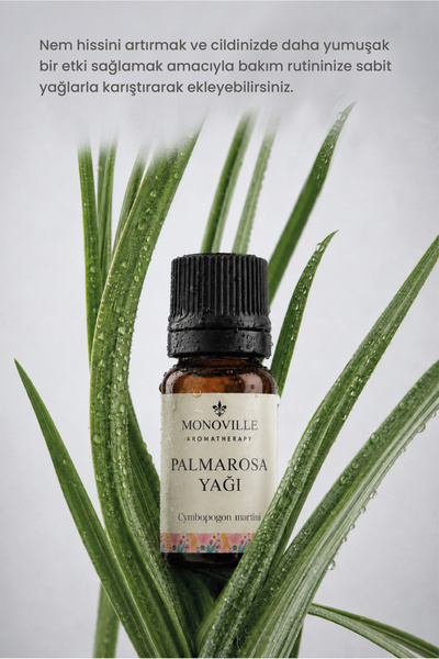 Monoville Palmarosa Uçucu Yağı 10 ml Saf ve Doğal (Palmarosa Essential Oil)