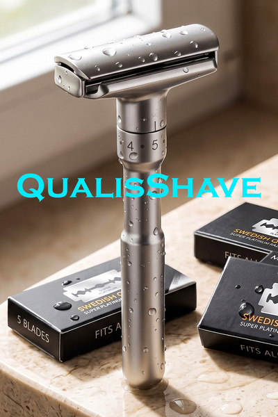 Qualis Shave Q7 Ayarlanabilir Full Metal Tıraş Makinesi 20 Adet Platinum Yaprak Jilet