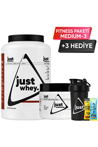 Just Nutrition Fitness Paketi - Medium 3 + 3 Hediye (Protein Tozu + Kreatin)