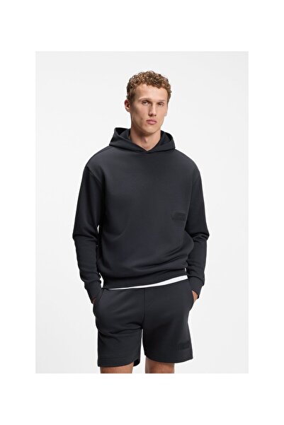 BOSS Lüks French Terry kumaştan rahat kesim sweatshirt