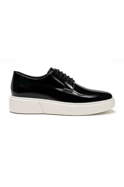 Morven Erkek Siyah Açma Deri Sneaker Ayakkabı