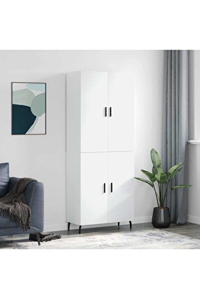 Concept Dulap înalt, alb, 69,5x34x180 cm, lemn compozit