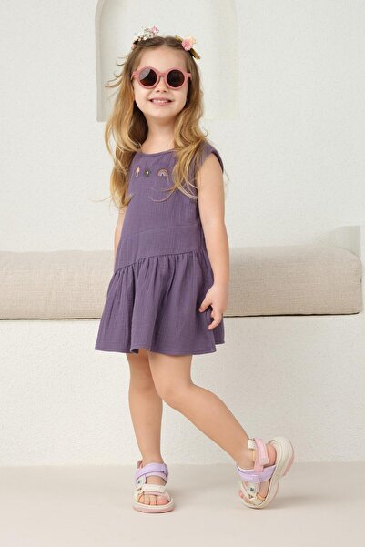 Mioma Kids Violet Asymmetrical Dress