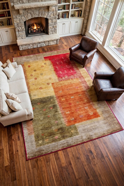Rose'n Home Arte DS302 Vintage Çiçek ve Hayvan Figürlü Dekoratif Dokuma Halı ...