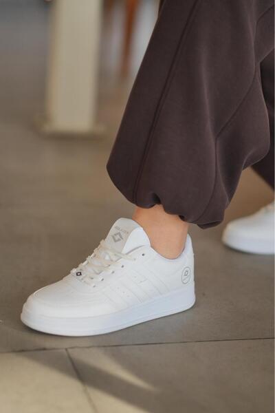 SOLAZER Pantofi sport albi pentru femei, pentru mers zilnic, 037