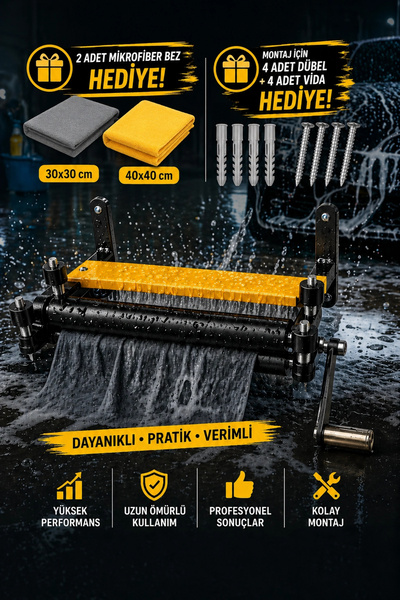 candarteknik Bez Sıkma Aparatı Oto Yıkama Havlu Makinesi - 2 Adet Mikrofiber ...