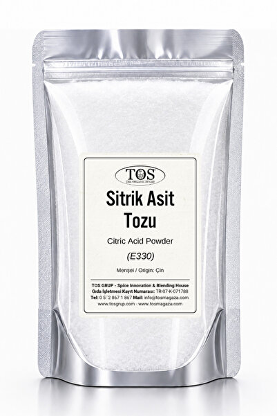 TOS The Organic Spices Sitrik Asit Tozu 250 gr (1. KALİTE) Citric Acid Powder