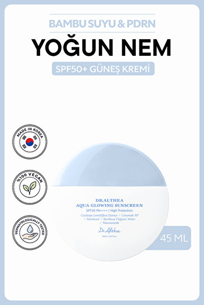 Dr.Althea Aqua Glowing Sunscreen SPF50+ PA++++ | Bambu Ceramide Panthenol Nem...
