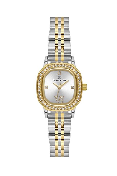 Daniel Klein Dk.3.10061-3 Stoned Design Steel Plated 3 Atm Water Resistant Me...