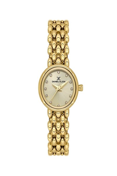 Daniel Klein DK.13.10148-3 Minimal Oval Kadran 3 Atm Suya Dayanıklı Altın Ren...
