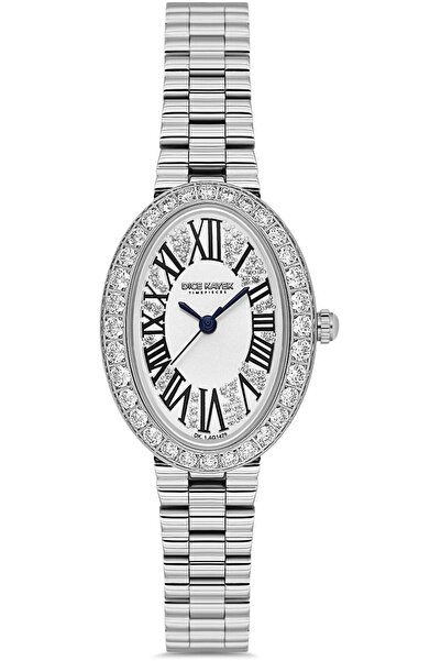 Dice Kayek Dk.1.Ag1429.10 Stoned Design Oval Dial 3 Atm Water Resistant Metal...