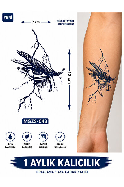 medink tattoo 1 Ay Kalıcı 24 Saat Sonra Kararan Geçici Dövm Tattoo Yapıştırma...