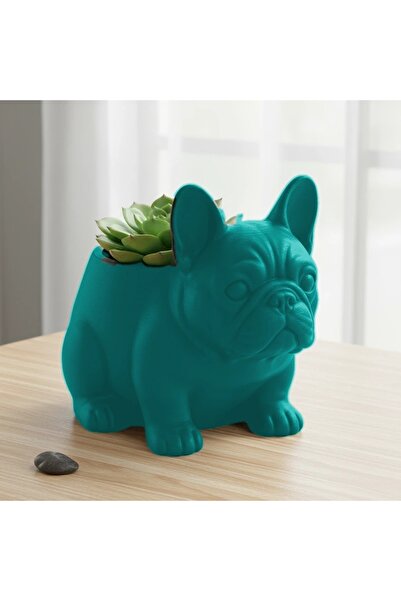 OEM Mini ghiveci decorativ, suport plante formă Buldog francez, imprimat 3D