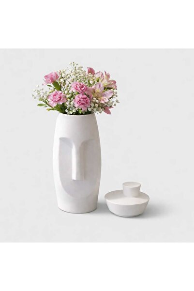 Karra Art Decorative Concrete Vase – Minimal Design Handmade Home Accessory
