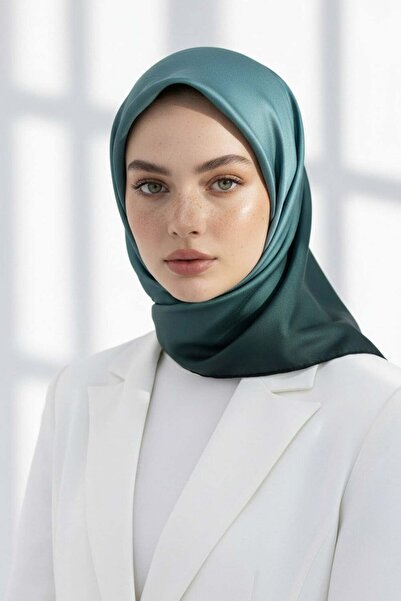 Vissona %100 Twill İpek Degrade Desenli Mint Yeşili Renkli 90x90 Eşarp Dikim ...