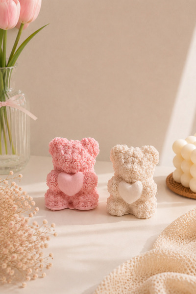 Evremly Home Ayıcık Biblo Dekoratif 2’li Set